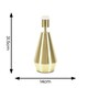 image 2 of ValueLights Jax Antique Brass Metal Pear Shaped Dimmable Touch Table Lamp Base