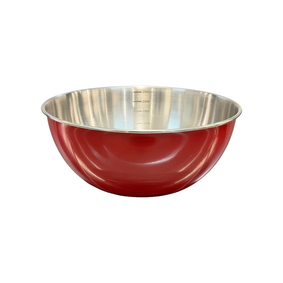 image 1 of Buckingham Stainless Steel Deep Mixing Bowl 23.5 cm, Red