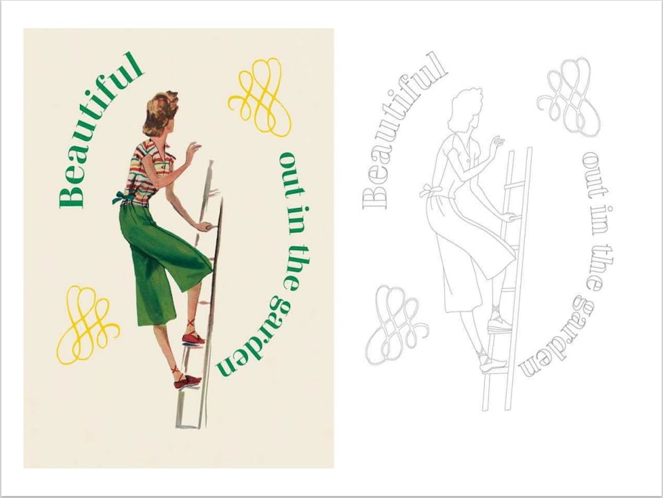 image 1 of 1930's Fashion Styles - Colouring Book