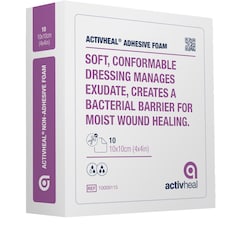 Activheal Foam Adhesive 10cm x 10cm Pack of 10