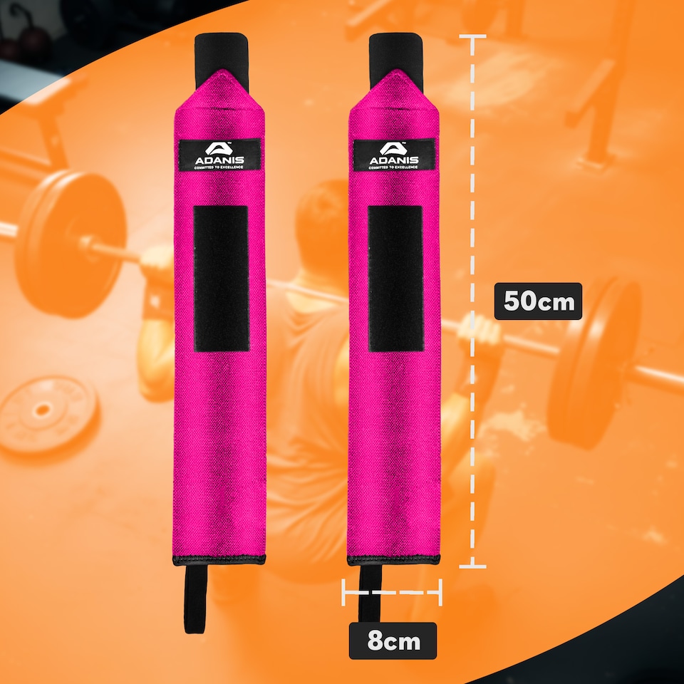 image 1 of Adanis Wrist Wraps for Weightlifting (Pair), Adjustable Wrist Support