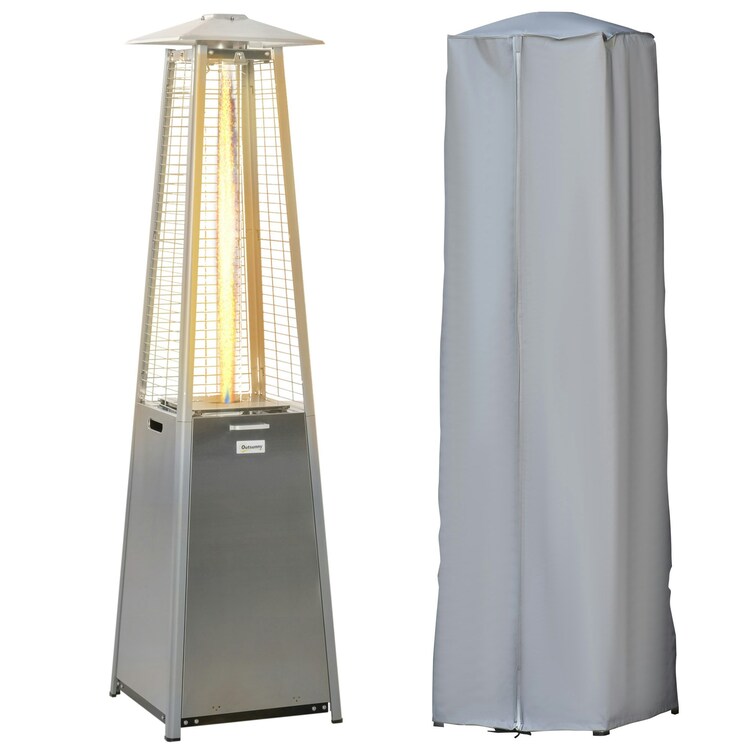 Outsunny 11.2Kw Patio Gas Heater Pyramid Heater With Regulator Hose