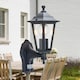 image 5 of Eversham - Black Six Sided Lantern Motion Sensor Outdoor Light Black | Clear