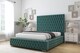 image 2 of Sloomy Ambassador Emerald Plush Bed Frame With Mattress With 50"  Upholstered Headboard 6' Super King