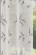 image 3 of Oasis Grey Embroidered Leaf Design Voile Panels - Pair 140 x 122cm (55x48")
