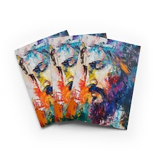 Jesus Christ Abstract Portrait Greeting Card Any Occasion Set of 3 Blank Inside