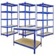image 1 of 3 x 90cm Q-Rax Blue Metal Racking Units & Workbench Blue