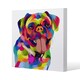 image 1 of Amazing Illustration Pop Art Dog (Canvas Print) 77 x 77 x 4cm