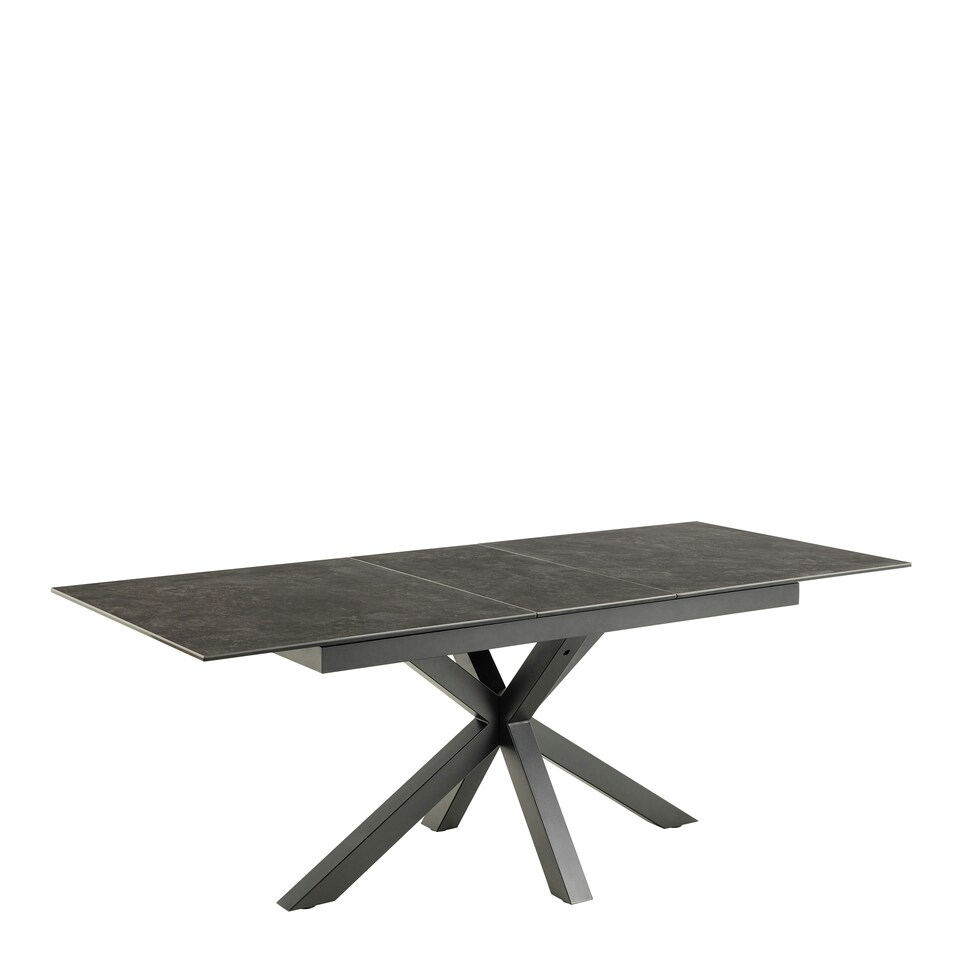 image 1 of Heaven Extendable Dining Table with Ceramic Black Top 168cm