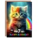 image 1 of Kids Cute Rainbow Kitten Age 7 Year Old Child Kids 7th Birthday Card