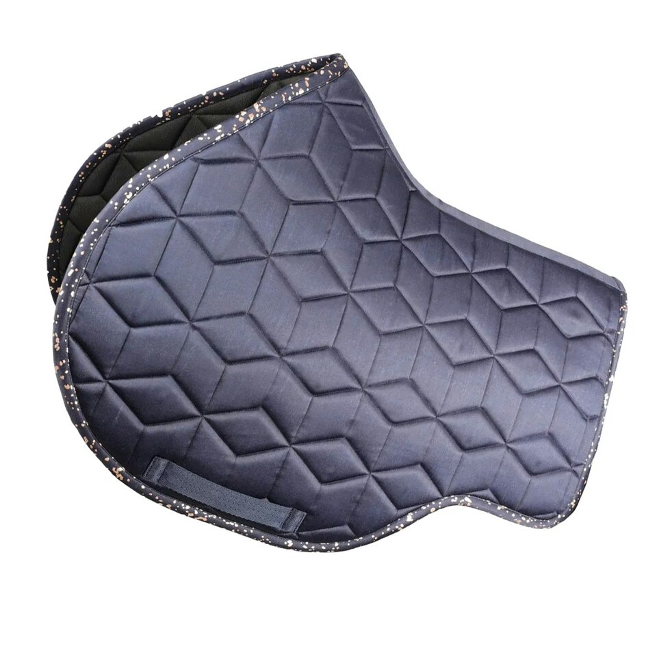 image 1 of Hy Elevate Allure Horse Saddlepad - Navy/Rose Gold - Pony