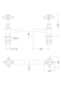 image 2 of Balterley Traditional Bathroom Crosshead Basin Pillar Taps