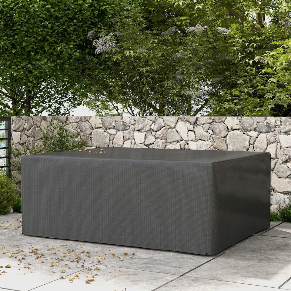 image 1 of Outsunny 235x190x90cm Large Patio Set Outdoor Garden Furniture Cover Grey | Grey | Grey