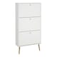 image 1 of Cumbria Shoe Cabinet 3 Flip Down Doors White