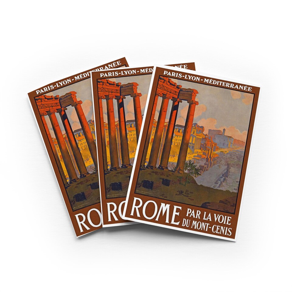 image 1 of Rome Forum Italy Greeting Card Historic Travel Set of 3 Blank 5x7 Inch 13x18 cm