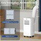 image 8 of HOMCOM 7000 BTU Mobile Air Conditioner Indoor Portable AC Unit w/ RC, White