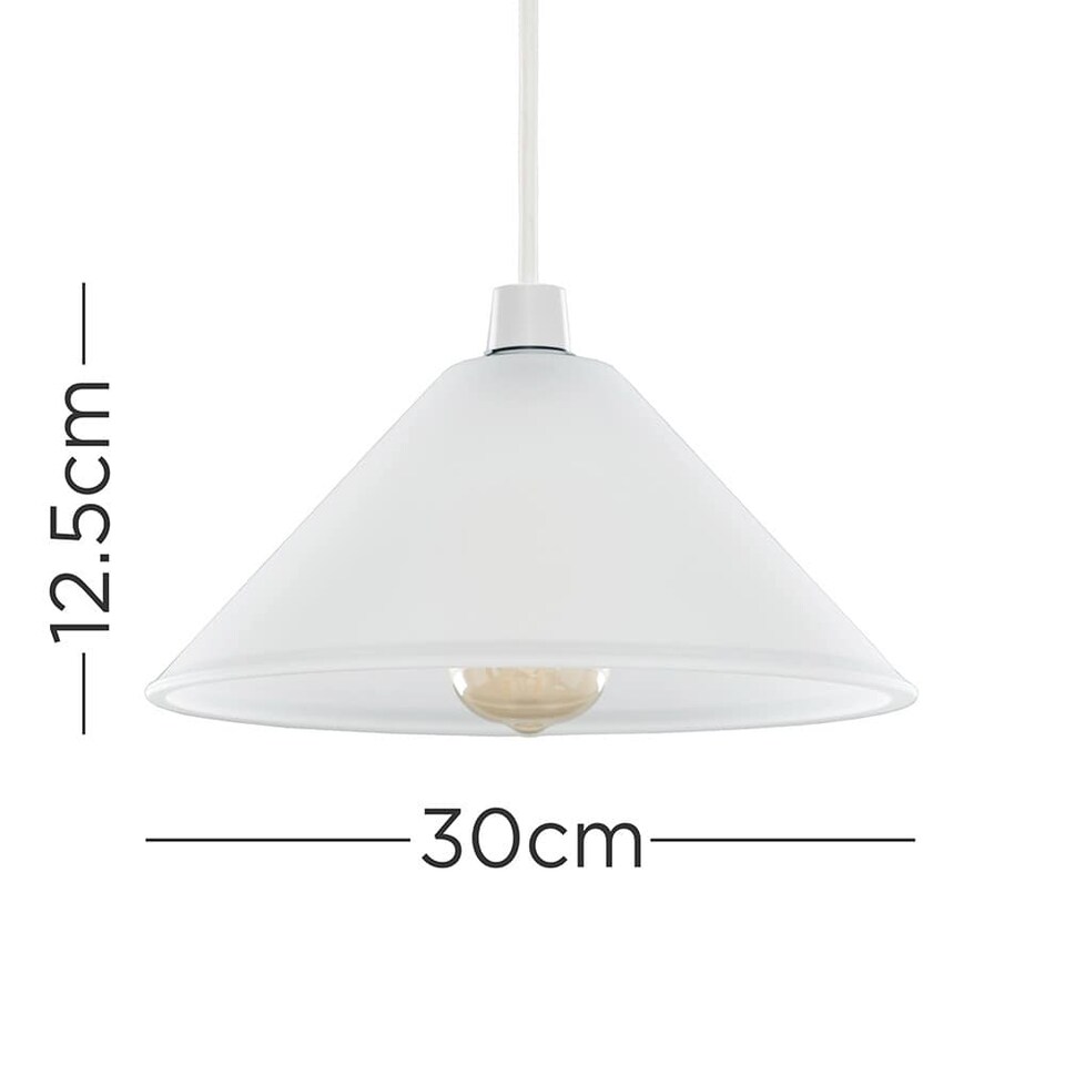 image 1 of ValueLights Modern White Frosted Glass Ceiling Light Shade
