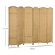 image 5 of HOMCOM 6 Panel Folding Room Divider, Freestanding Privacy Screen for Living Room, Bedroom and Office, 240 x 170cm, Natural