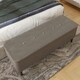 image 4 of Grey Linen Ottoman Storage Bench With Solid Wooden Legs Grey