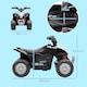 image 5 of AIYAPLAY Electric Car for Kids, Honda Licensed Kids Electric Quad Bike, 6V Ride on Car ATV Toy with LED Light, Horn, for 1.5-3 Years, Black