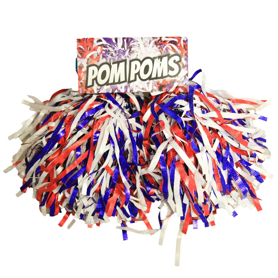 image 1 of Bristol Novelty Pom Poms (Pair) - Red/White/Blue - One Size