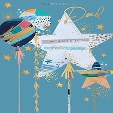 Words 'n' Wishes Father's Day Card for Dad, Sentimental Card for Father's Day, 23.5 x 16.5 cm,