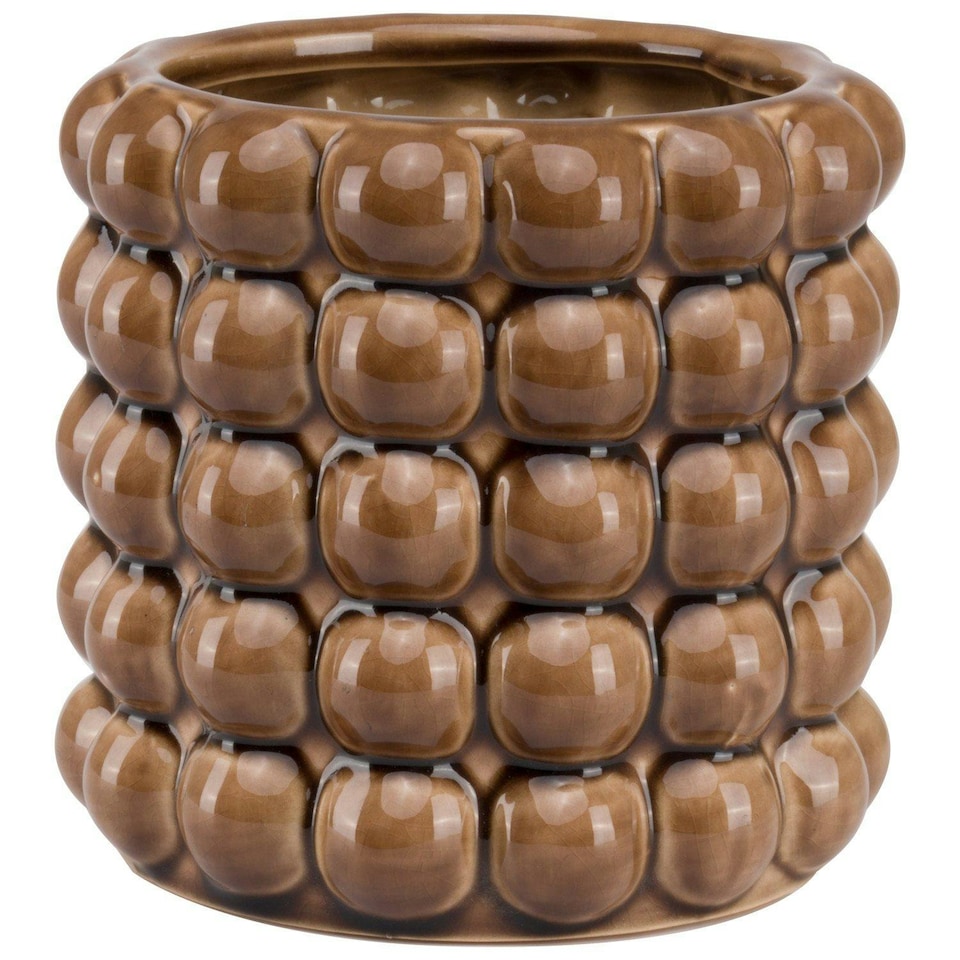 Hill Interiors Seville Collection Bubble Vase - Caramel - 20cm x 20cm x 20cm