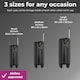 image 3 of Black 3 Piece Hard Shell Suitcase Set Black