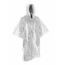 Summit Unisex Adult Emergency Poncho | Clear | Clear | One Size | 1