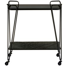 Maison by Premier Trento Cart with Grey Glass Top