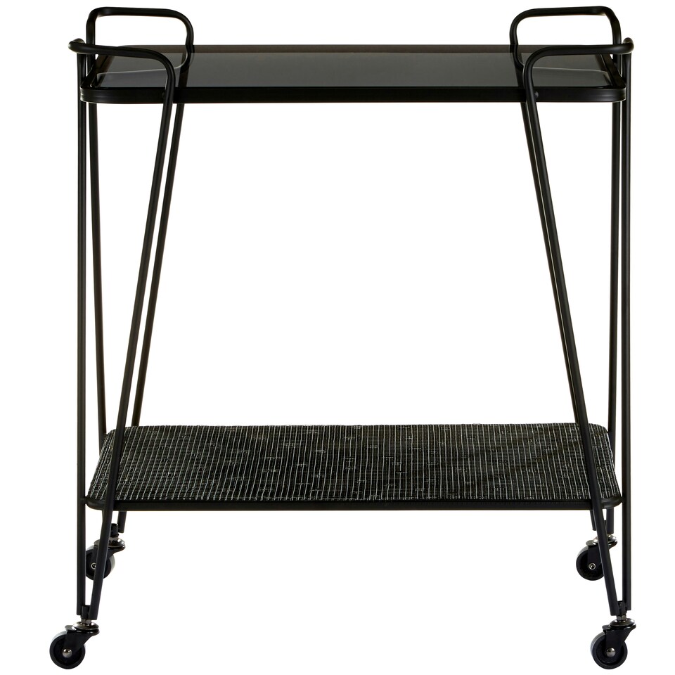 image 1 of Maison by Premier Trento Cart with Grey Glass Top