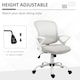 image 3 of Vinsetto Mesh Task Swivel Chair Home Office Desk w/ Lumbar Back Support, Grey