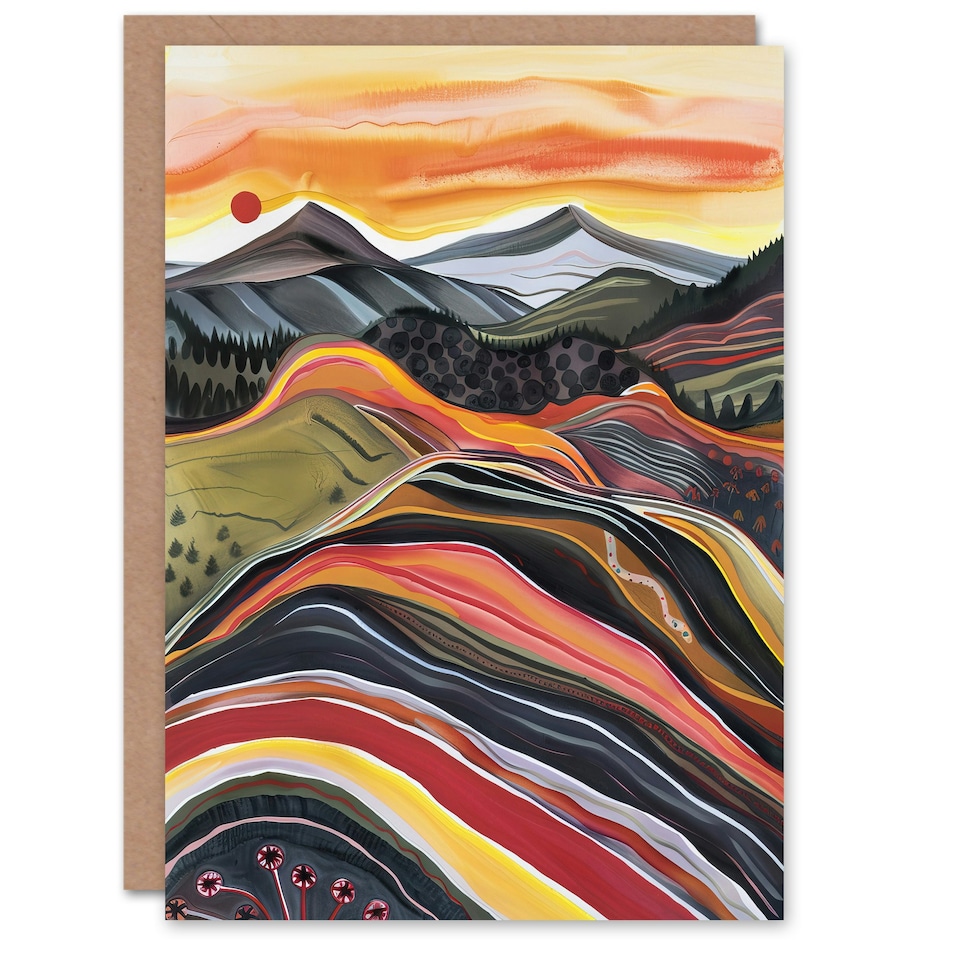 image 1 of Cairngorms Mountains Scottish Sunset Folk Him Her Birthday Card