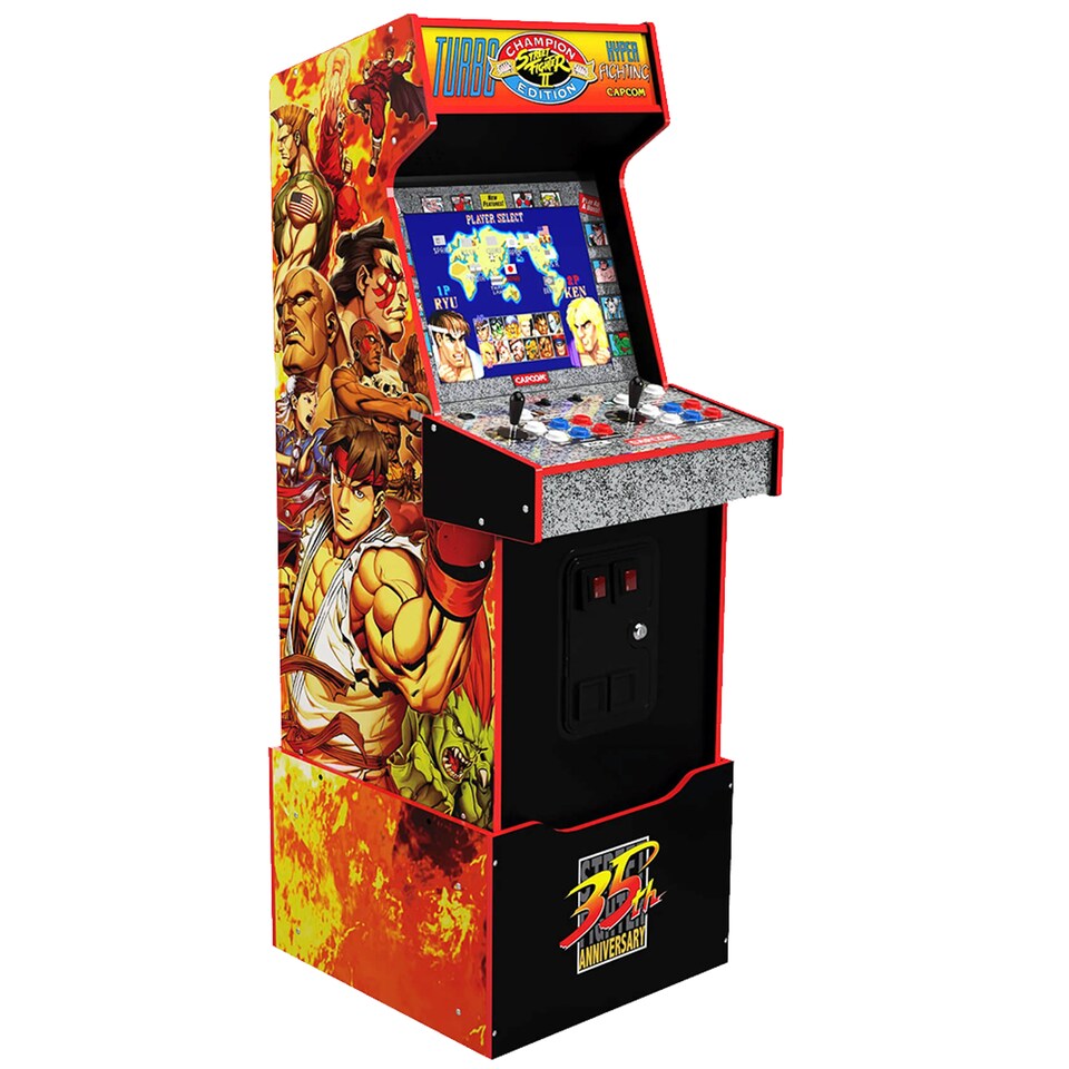 image 1 of Arcade1Up Street Fighter Turbo Legacy Yoga Flame 14-in-1 Wifi Enabled Arcade Machine | Orange