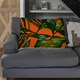 image 6 of Green Tropical Leaves on Orange (Blanket)