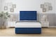 image 2 of Sloomy Madison Navy Plush Divan Bed Base 2 Drawers Foot-End With 54 Inch Floor Standing Headboard & 12 Inch Matching Footboard | Blue | Navy | King | 1