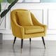 image 2 of Octavia Velvet Fabric Accent Chair - Yellow