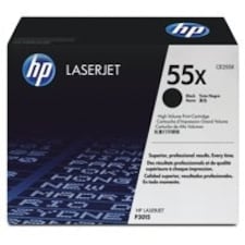 HP 55X Black High Yield Toner 12.5K pages for HP LaserJet Enterprise M525/P3015/Pro M521 - CE255X N/A