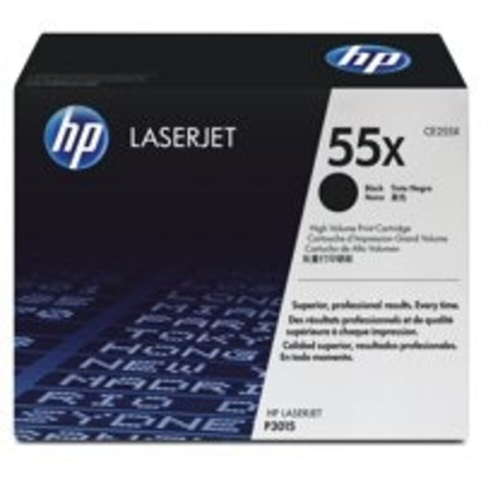 HP 55X Black High Yield Toner 12.5K pages for HP LaserJet Enterprise M525/P3015/Pro M521 - CE255X N/A