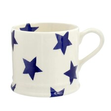 Mug: 1 x 175ml Emma Bridgewater Blue Star Mug, Ceramic White