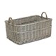 image 6 of Medium Shallow Antique Wash Storage Basket | Brown | Brown