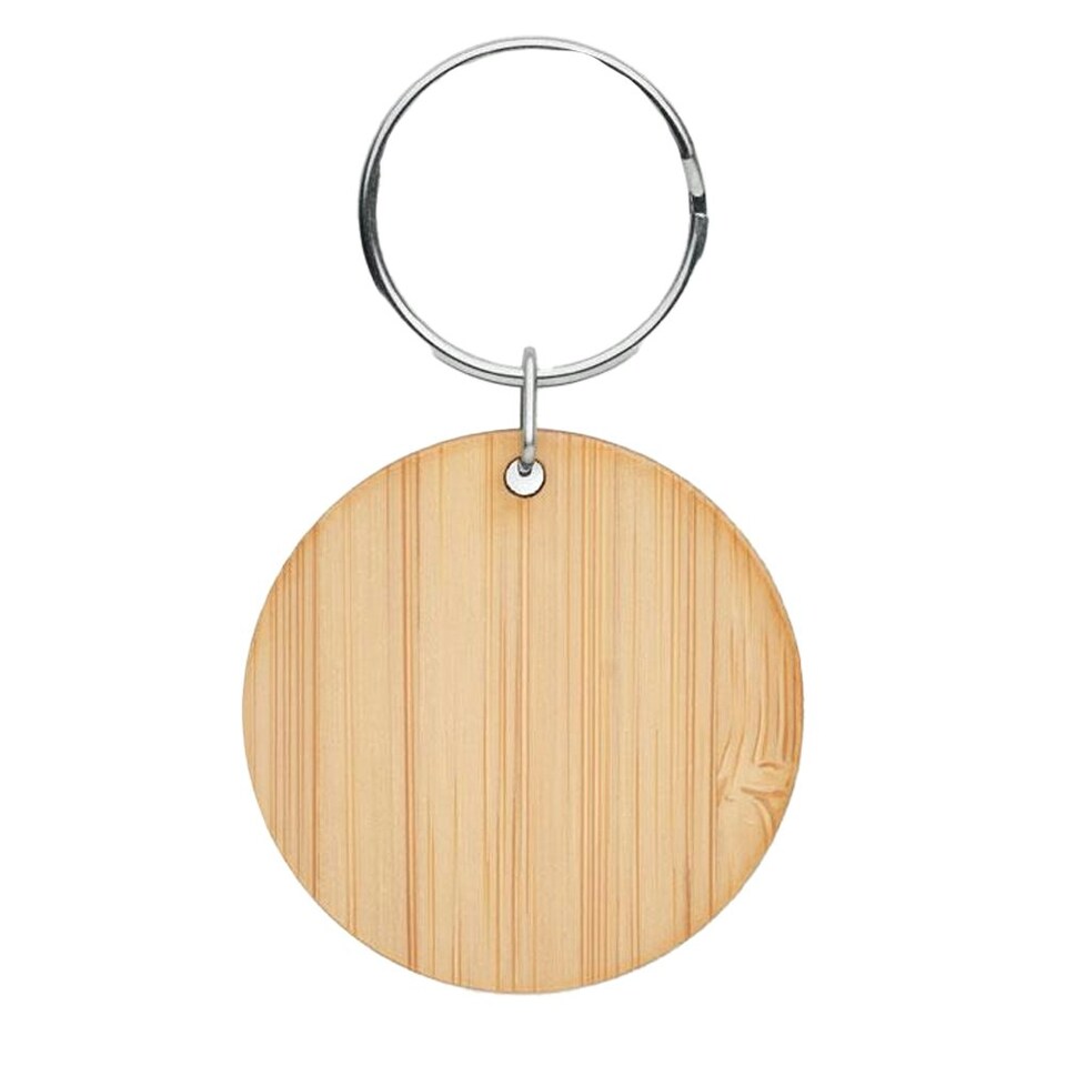 image 1 of MidOcean RoundBoo Round Bamboo Keyring - Wood - One Size