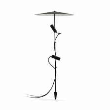 Clap Twin LED Outdoor Spike Black IP65 3000K with Screen
