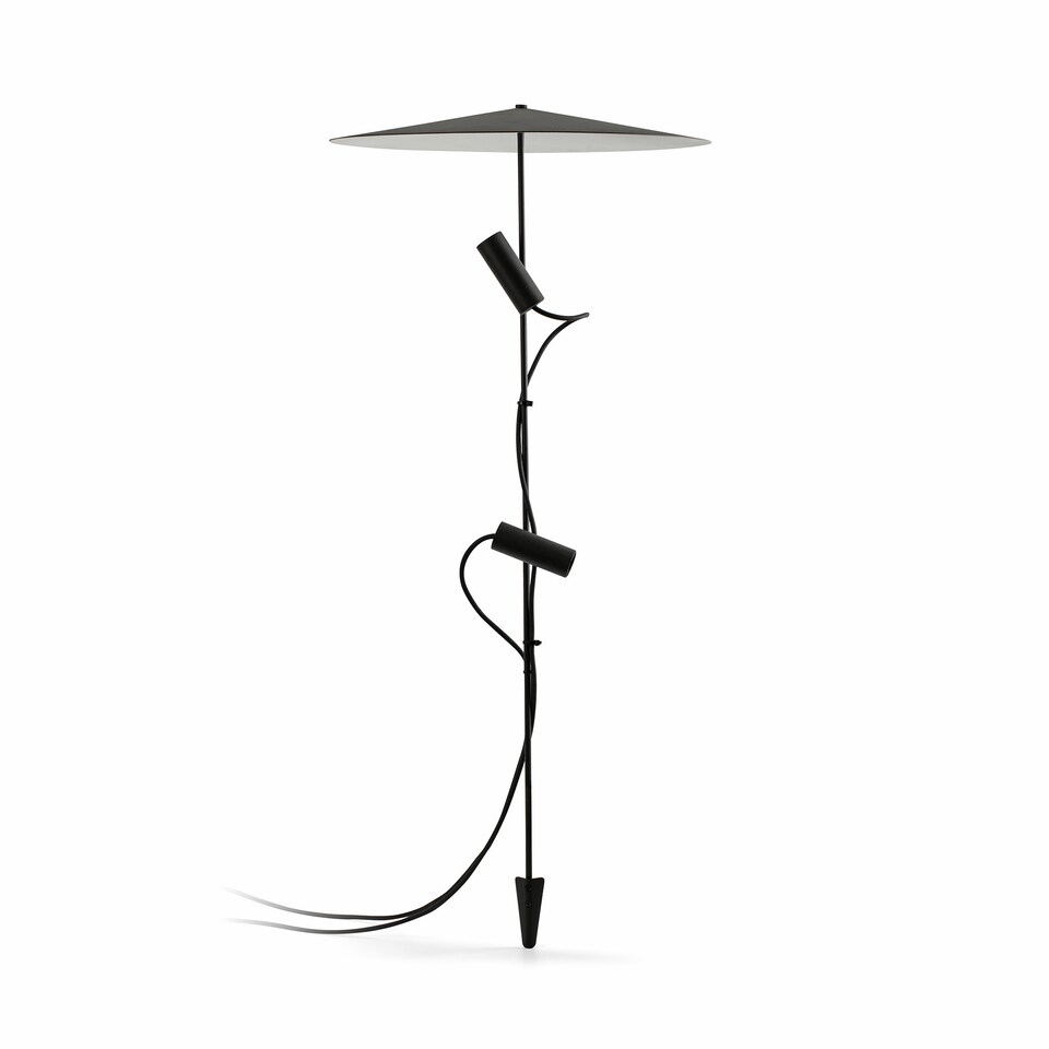 image 1 of Clap Twin LED Outdoor Spike Black IP65 3000K with Screen