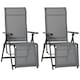 image 1 of Outsunny Outdoor Sun Recliner Loungers with Adjustable Footrest, Grey
