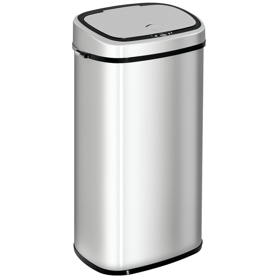 image 1 of HOMCOM 68L Sensor Dustbin Stainless Steel Automatic Kitchen Waste Bin Silver Silver