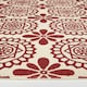 image 4 of Homescapes Cassia Red Cotton Geometric Rug - 160 x 230 cm Red | 160 x 230 cm