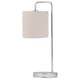 image 2 of Set of 2 Arched Table Lamps with Natural Linen Shades | Chrome | Brown | Large | 2