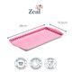 image 2 of Zeal Melamine Sandwich Serving Tray, Gingham Pattern, 25 x 13cm, Neon Pink