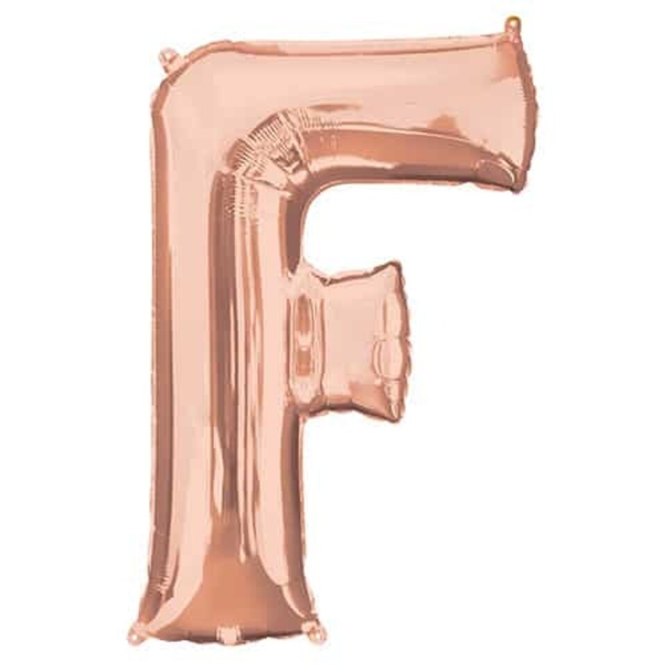 Rose Gold Letter F Helium Foil Giant Balloon 81cm / 32 in